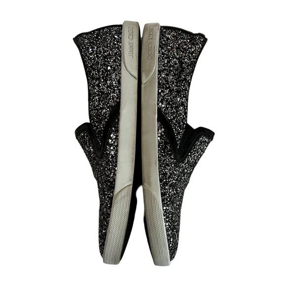 Jimmy Choo Glitter Demi Skate Sneakers Slip Ons Loafers 10 WhimsyGoth Rare - Picture 11 of 15